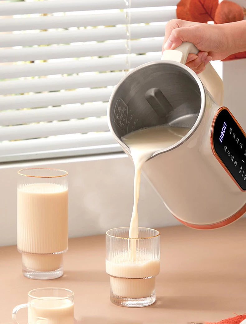1500ML Soy Milk Machine Electric Juicer Blender Mixer Nut Milky Maker Wall Breaking Machine 10-leaf Blade Breakfast Machine