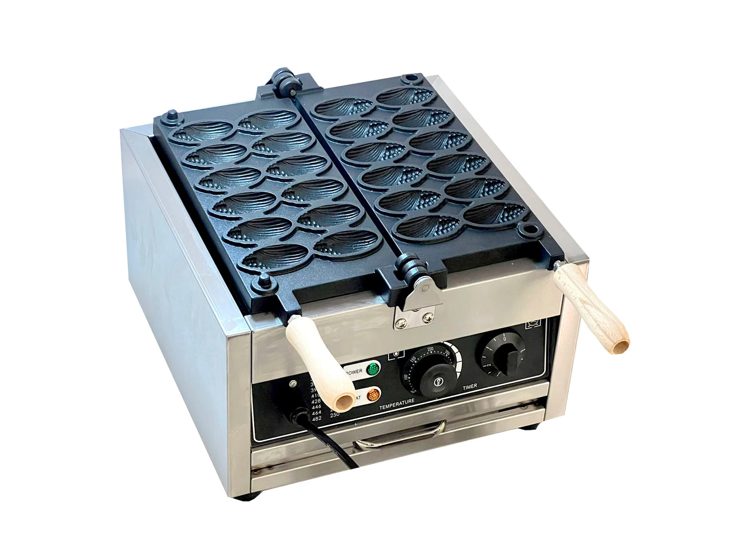 Commerical Coin Waffle Maker Gold Coin Bread Waffle Machine 1800W Non-stick Coating Electric