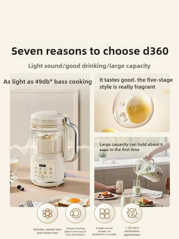 Joyoung soy milk machine wall breaker machine without filtration and cooking fully automatic multi-function cooking machine 220v