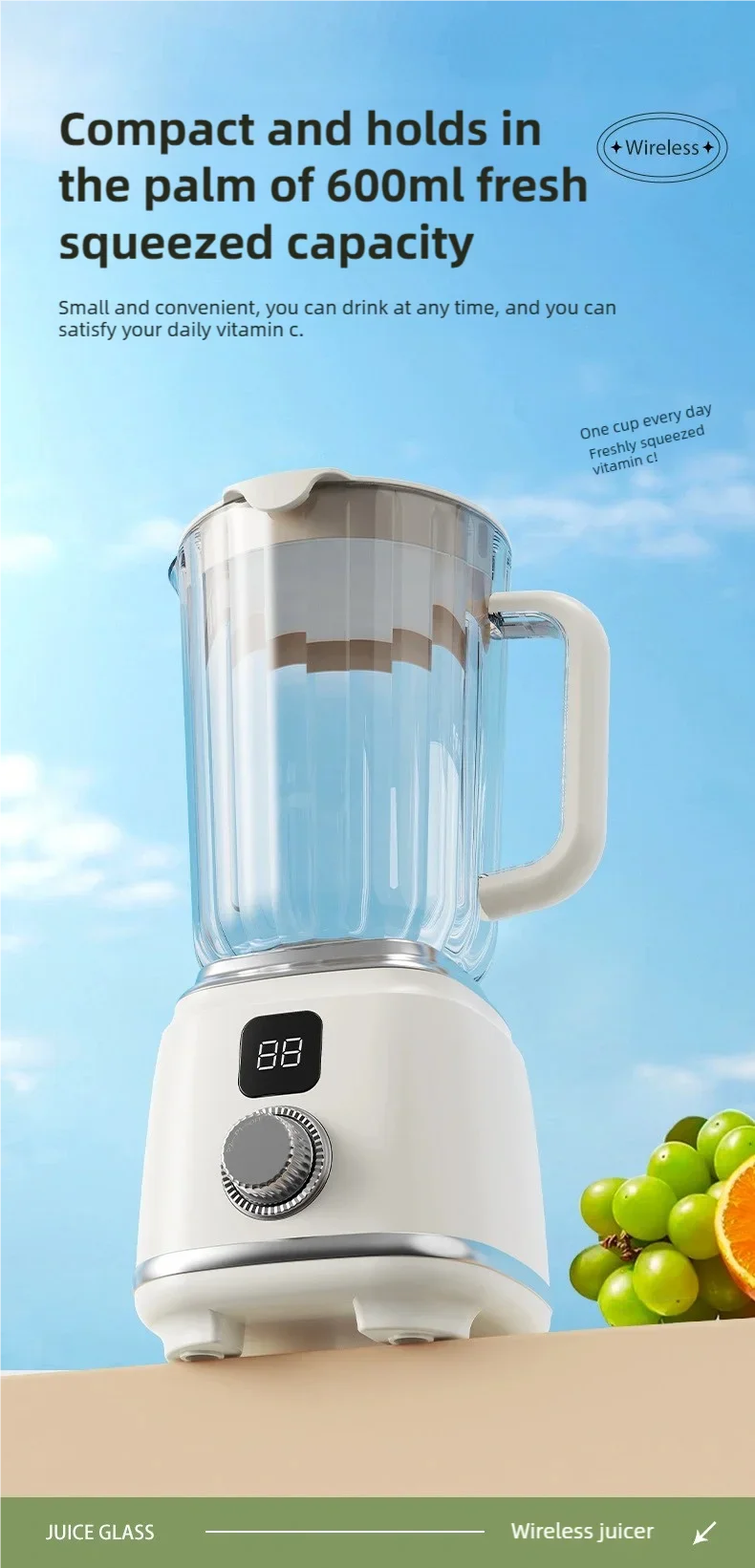 Multifunctional Household Blender Juicer with 10 Blades High Juice Yield Ice Crusher Juice Extractor Kitchen Tool