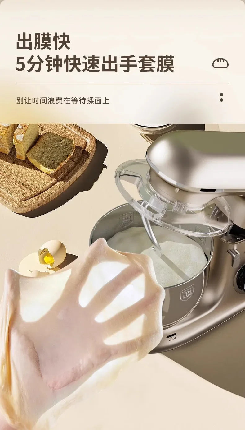 Large Capacity Fully Automatic Chef Machine: Ideal for Commercial and Household Use, Perfect for Egg Beating and Dough Kneading