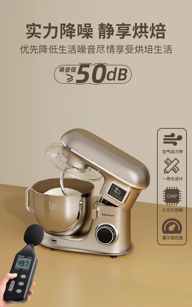 Large Capacity Fully Automatic Chef Machine: Ideal for Commercial and Household Use, Perfect for Egg Beating and Dough Kneading