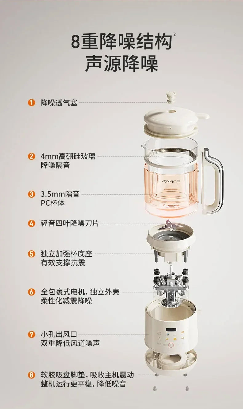 Joyoung soy milk machine wall breaker machine without filtration and cooking fully automatic multi-function cooking machine 220v
