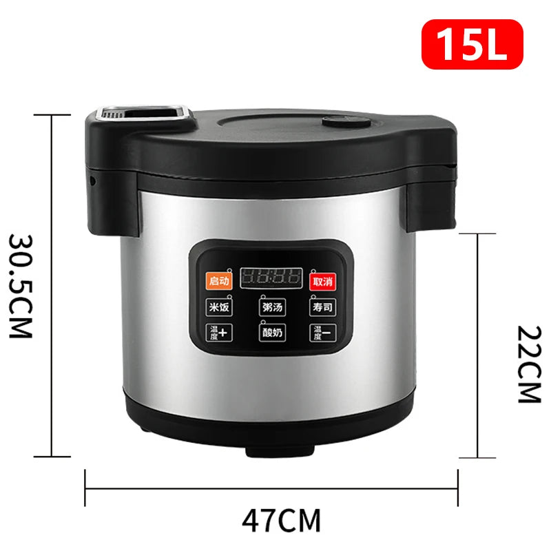 220V Electric Rice Cooker Rice Cooker Non-stick Inner Liner Soup Rice Warmer Kitchen Appliances For Restaurant/Hotel 15/19/32L