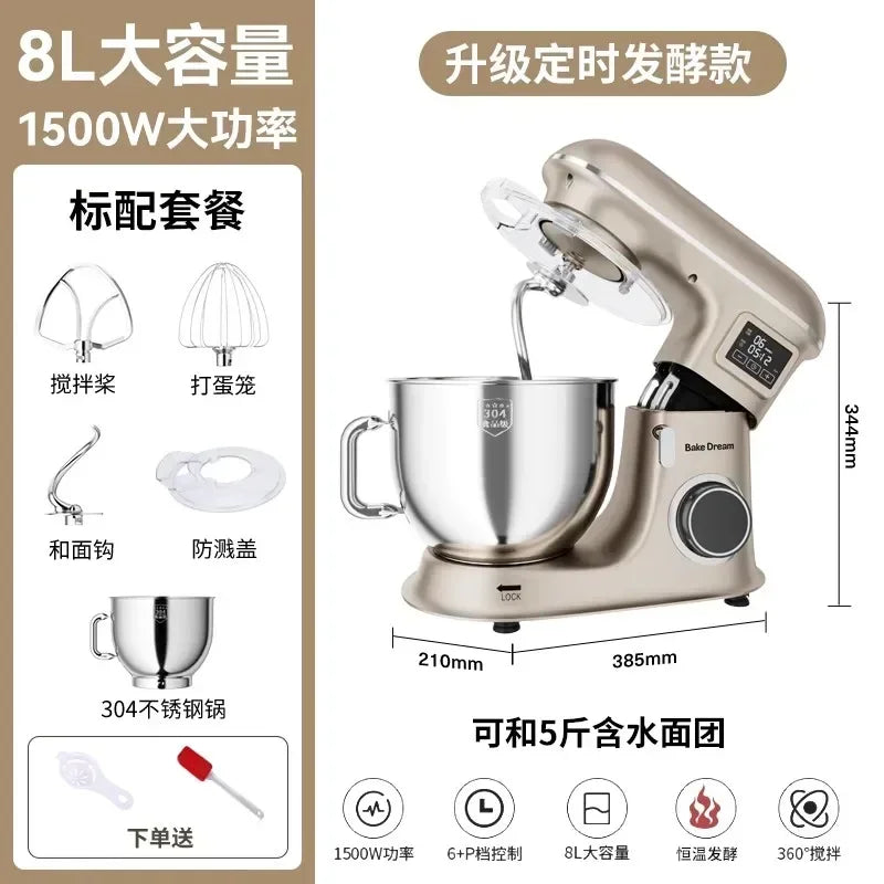 Large Capacity Fully Automatic Chef Machine: Ideal for Commercial and Household Use, Perfect for Egg Beating and Dough Kneading