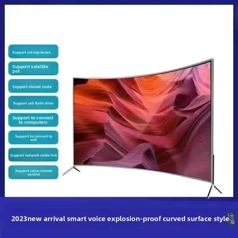 8K Curved 100 inch Intelligent Voice Internet Protocol Television Flat 50 70 85 inch Curved TV