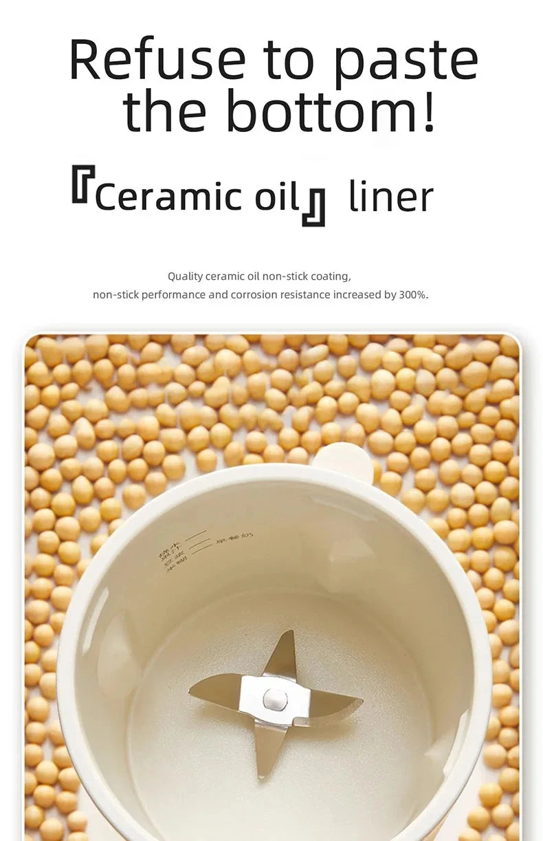 220V Mini Soy Milk Machine Electric Juicer Blender Mixer Wall Breaking Machine Soybean Milk Maker Breakfast Machine 350ml