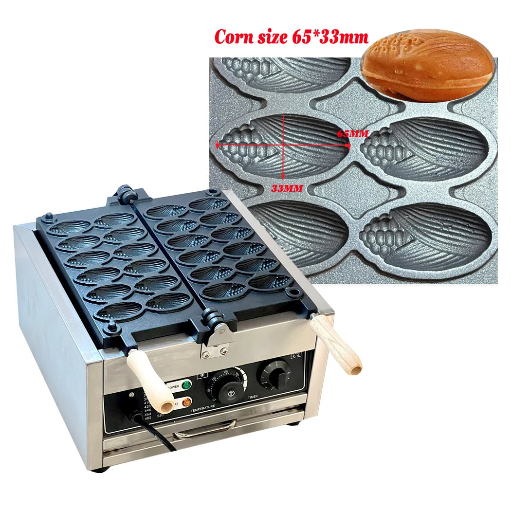 Commerical Coin Waffle Maker Gold Coin Bread Waffle Machine 1800W Non-stick Coating Electric