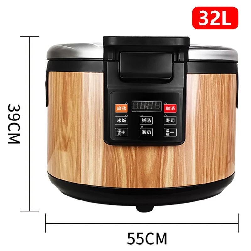 220V Electric Rice Cooker Rice Cooker Non-stick Inner Liner Soup Rice Warmer Kitchen Appliances For Restaurant/Hotel 15/19/32L