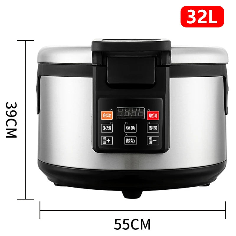 220V Electric Rice Cooker Rice Cooker Non-stick Inner Liner Soup Rice Warmer Kitchen Appliances For Restaurant/Hotel 15/19/32L