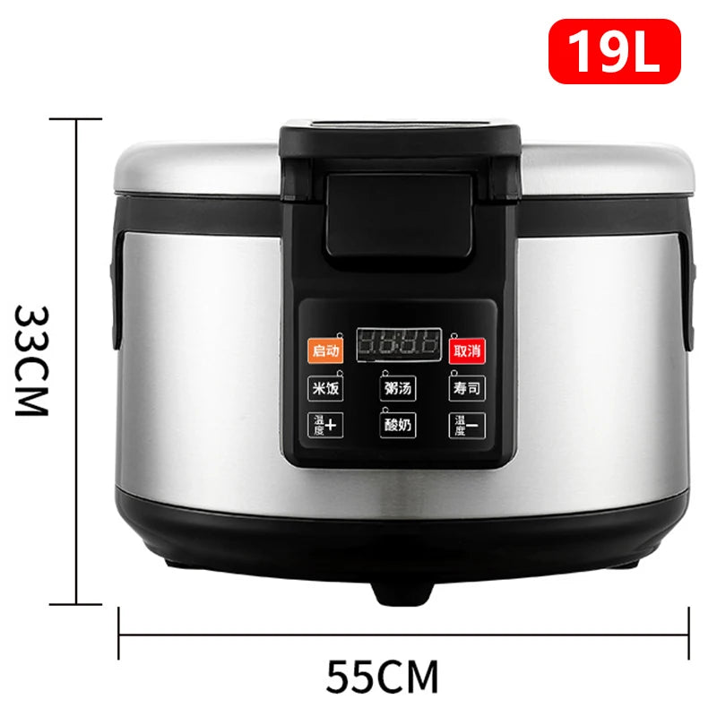 220V Electric Rice Cooker Rice Cooker Non-stick Inner Liner Soup Rice Warmer Kitchen Appliances For Restaurant/Hotel 15/19/32L