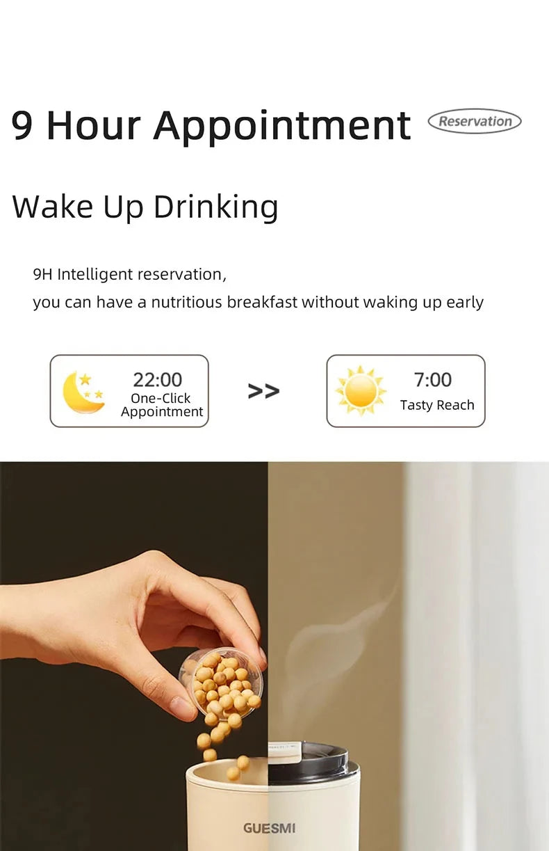 220V Mini Soy Milk Machine Electric Juicer Blender Mixer Wall Breaking Machine Soybean Milk Maker Breakfast Machine 350ml