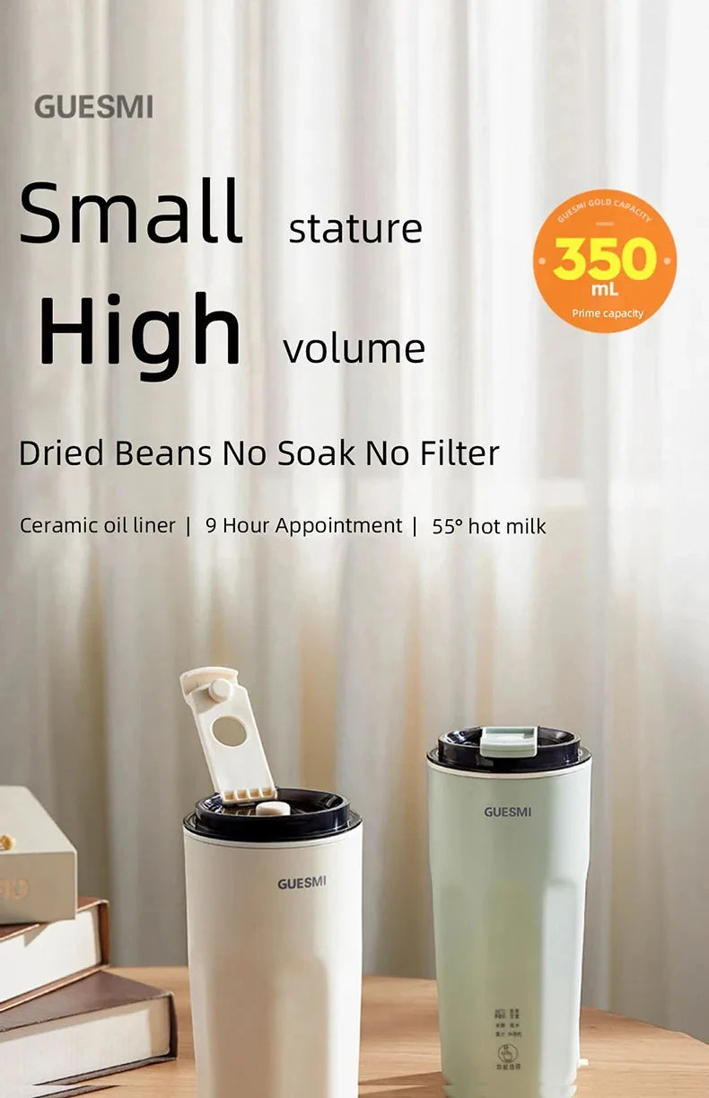 220V Mini Soy Milk Machine Electric Juicer Blender Mixer Wall Breaking Machine Soybean Milk Maker Breakfast Machine 350ml