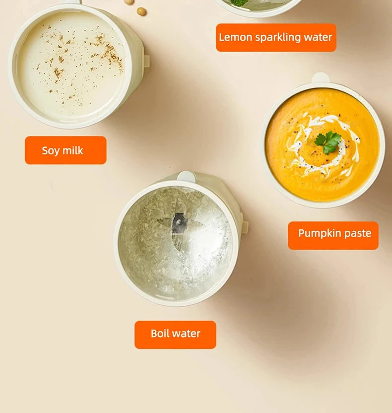 220V Mini Soy Milk Machine Electric Juicer Blender Mixer Wall Breaking Machine Soybean Milk Maker Breakfast Machine 350ml