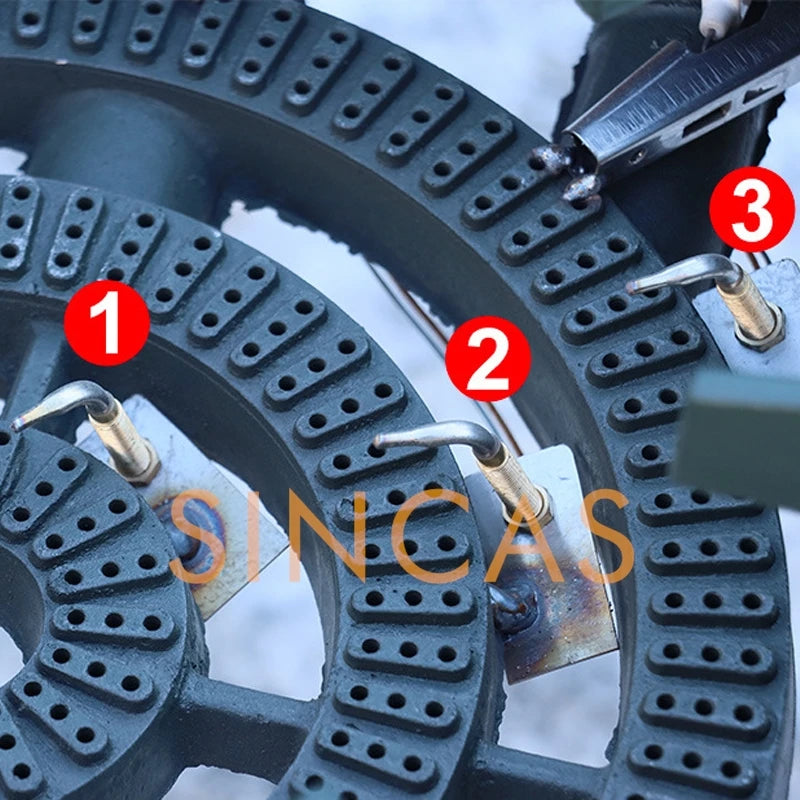 Energy-Saving Gas Stove Short Footed Stove Hand Ignition Commercial Household Single Gas Stove Dual Ring LPG/Natural Gas