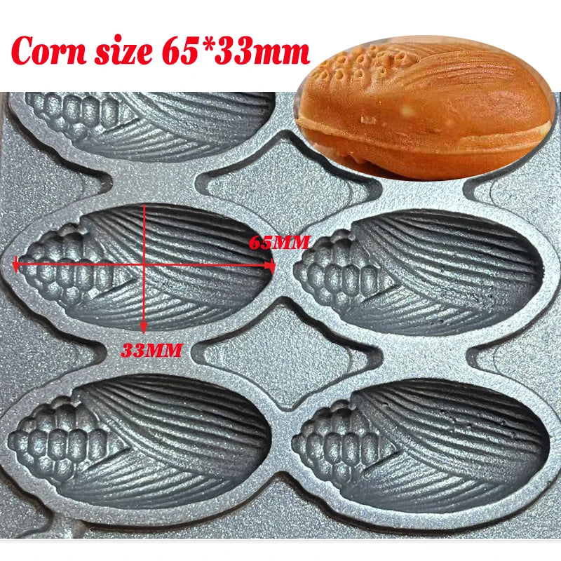 Commerical Coin Waffle Maker Gold Coin Bread Waffle Machine 1800W Non-stick Coating Electric
