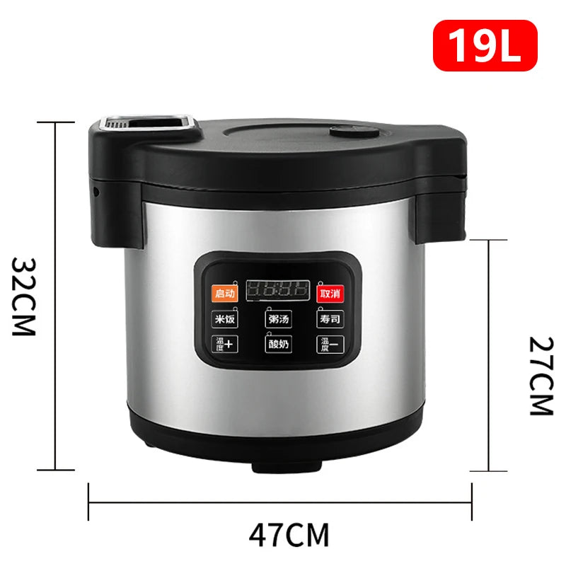 220V Electric Rice Cooker Rice Cooker Non-stick Inner Liner Soup Rice Warmer Kitchen Appliances For Restaurant/Hotel 15/19/32L