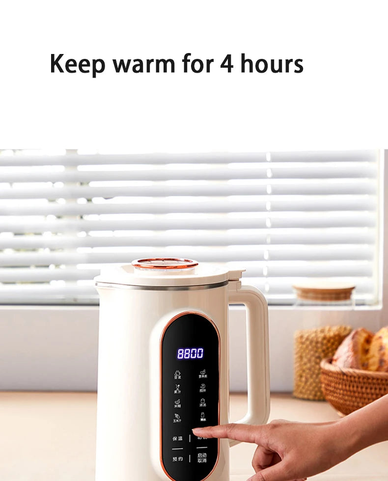 1500ML Soy Milk Machine Electric Juicer Blender Mixer Nut Milky Maker Wall Breaking Machine 10-leaf Blade Breakfast Machine