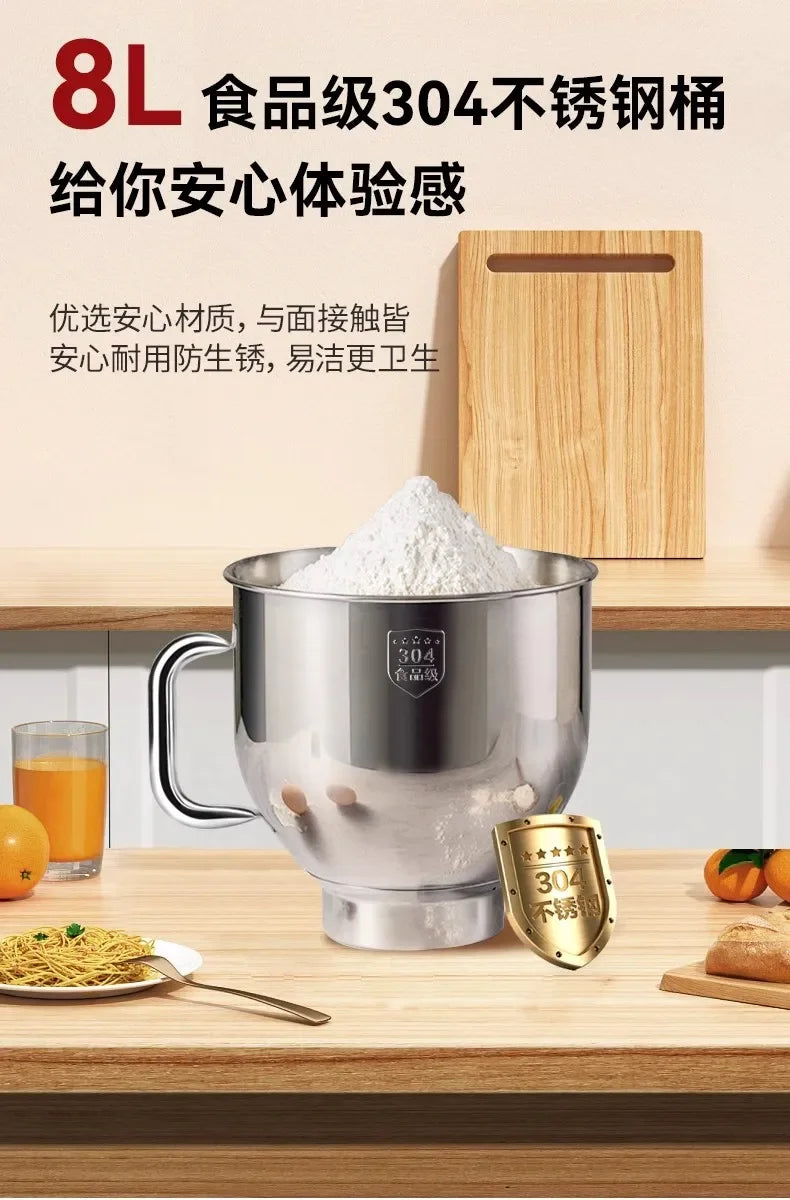 Large Capacity Fully Automatic Chef Machine: Ideal for Commercial and Household Use, Perfect for Egg Beating and Dough Kneading