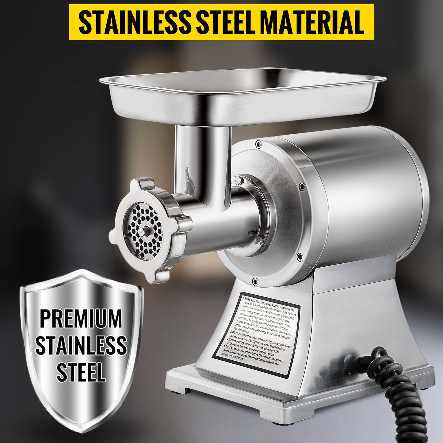 SucceBuy 122 Kg/H 250 KG/H Electric Meat Mincer Chopper Heavy Duty Food Processors Kitchen Appliances Commercial Grinder Machine