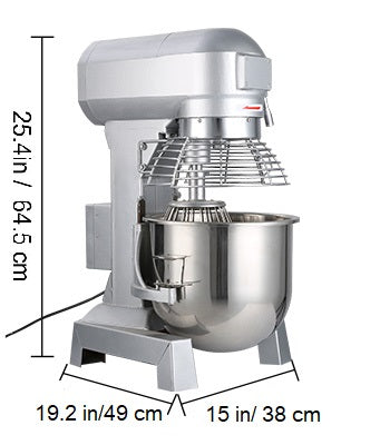 SucceBuy 10- 30L Electric Dough Machine Stainless Steel Commercial Cream Egg Whisk Mixer Processor Kitchen Food Stand Blender