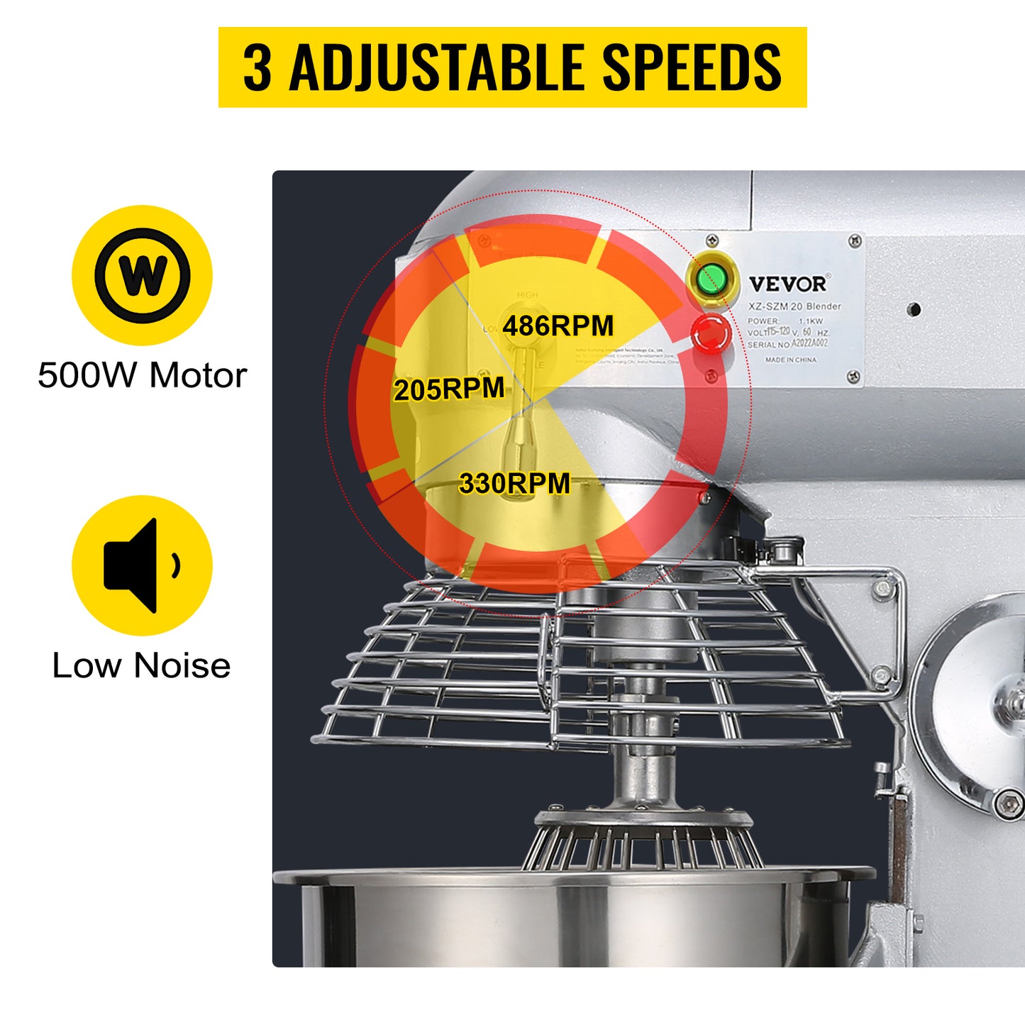 SucceBuy 10- 30L Electric Dough Machine Stainless Steel Commercial Cream Egg Whisk Mixer Processor Kitchen Food Stand Blender
