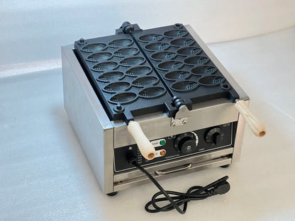 Commerical Coin Waffle Maker Gold Coin Bread Waffle Machine 1800W Non-stick Coating Electric