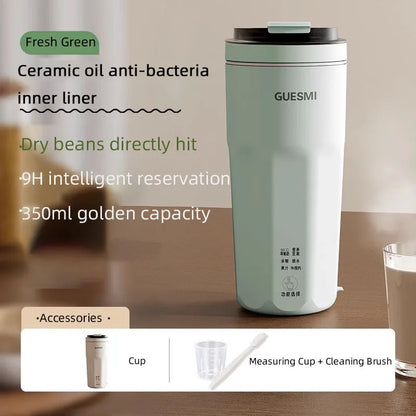220V Mini Soy Milk Machine Electric Juicer Blender Mixer Wall Breaking Machine Soybean Milk Maker Breakfast Machine 350ml