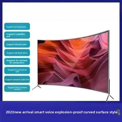 8K Curved 100 inch Intelligent Voice Internet Protocol Television Flat 50 70 85 inch Curved TV