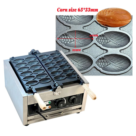 Commerical Coin Waffle Maker Gold Coin Bread Waffle Machine 1800W Non-stick Coating Electric