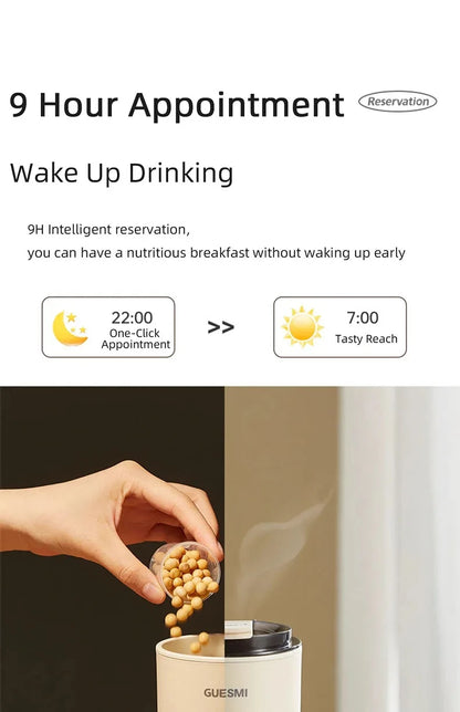 220V Mini Soy Milk Machine Electric Juicer Blender Mixer Wall Breaking Machine Soybean Milk Maker Breakfast Machine 350ml