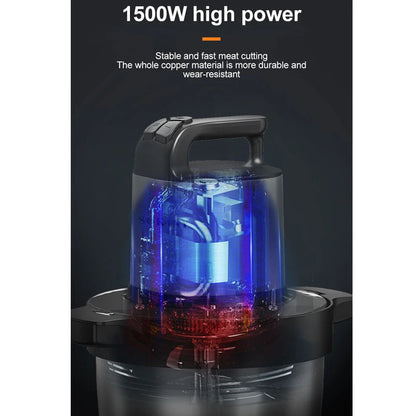 Food Processor 6.5L Electric Meat Grinders Stainless Steel Vegetable Slicer Chopper Crusher Kitchen Blenders Home Appliance