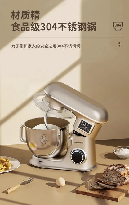 Large Capacity Fully Automatic Chef Machine: Ideal for Commercial and Household Use, Perfect for Egg Beating and Dough Kneading
