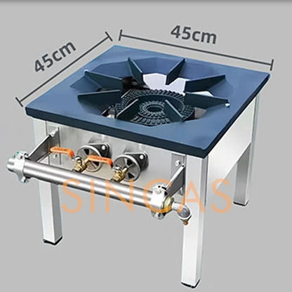 Energy-Saving Gas Stove Short Footed Stove Hand Ignition Commercial Household Single Gas Stove Dual Ring LPG/Natural Gas