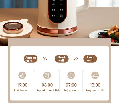 1500ML Soy Milk Machine Electric Juicer Blender Mixer Nut Milky Maker Wall Breaking Machine 10-leaf Blade Breakfast Machine