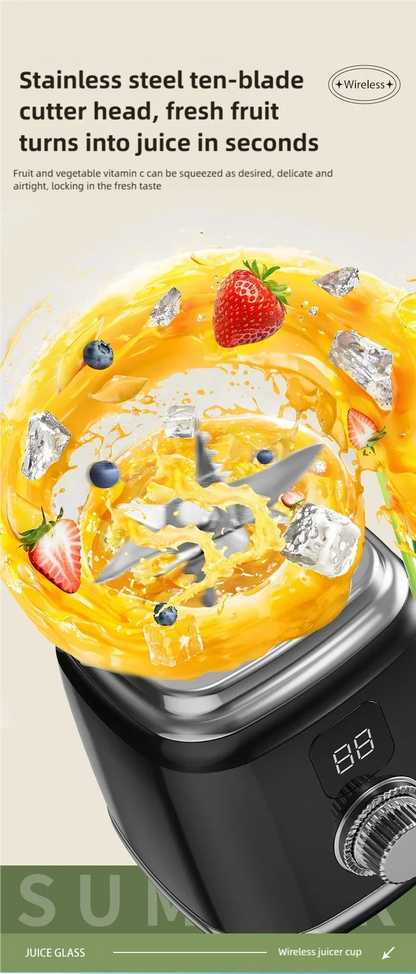 Multifunctional Household Blender Juicer with 10 Blades High Juice Yield Ice Crusher Juice Extractor Kitchen Tool